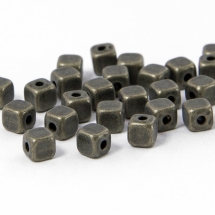 Бусины-Разделители Бижутерный Сплав, Кубики, Цвет: Бронза, Размер: 4х4х4мм, Отверстие 1.5мм, (УТ100006810)