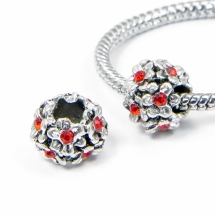 Шармы Евробусины Металл и Стразы, Рондель, Цвет металла: Античное Серебро, Цвет Страз: Гиацинт, Размер: 11х8мм, Отв. 5мм, (УТ100007972)