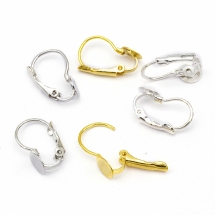 Швензы, Латунь, c Круглой Основой под Кабошон, Цвет: Микс, Диаметр Основы: 16х11мм, Основа: 6мм, (УТ100007938)