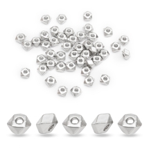 Бусины-Разделители Бижутерный Сплав Гайка, Платина, 3х2.5мм, Отверстие 1мм, (УТ100007951)