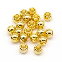 Бусины-Разделители Бижутерный Сплав, Овальные, Цвет: Золото, Размер: 6x7мм, Отверстие 3.5мм, (УТ100007988)