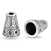 Конус Шапочки для Бусин, Металлические, Цвет: Античное Серебро, Размер: 15х12мм, Отверстие 3~8мм, (УТ100007997)