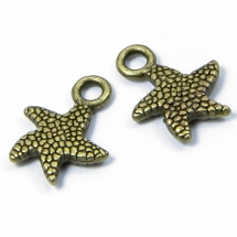 Кулон Морская Звезда, Металл, Цвет: Бронза, Размер: 16.5x12.5x2.5мм, Отверстие 1.5мм, (УТ100008155)