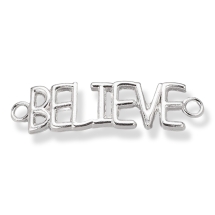 Коннектор BELIEVE Бижутерный сплав, 2 отверстия, Цвет: Платина, Размер: 43x12x4мм, Отверстие 3мм, (УТ100008180)