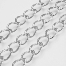 Цепь Железо Твист, Цвет: Платина, Звено: 11x8мм, Толщина 1.4мм, (УТ100007218)