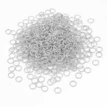 Колечки Двойные, Железные, Цвет: Серебро, Размер: 4х1.4мм, Внутренний Диаметр 2.6мм, около 1000шт/50г, (УТ100007144)