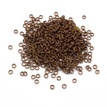 Колечки Двойные, Железные, Цвет: Медь, Размер: 4х0.7мм, Внутренний Диаметр 2.6мм, около 1000шт/50г, (УТ100007145)