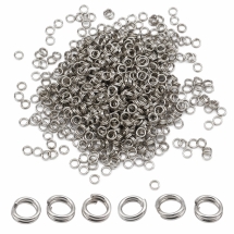 Колечки Двойные Железные, Платина, 4х0.7мм, Внутренний Диаметр 2.6мм, около 1000шт/50г, (УТ100007171)