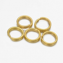 Колечки Двойные, Железные, Цвет: Золото, Размер: 4х0.7мм, Внутренний Диаметр 2.6мм, около 1000шт/50г, (УТ100007172)