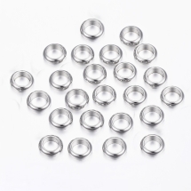 Бусины-Разделители, Бижутерный Сплав, Круглые Плоские, Цвет: Античное Серебро, Размер: 7х3мм, Отверстие 4мм, (УТ100008273)