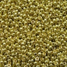 Бисер 18586 Чешский Preciosa 10/0, Солгель Металлик CSM, Желтый, Круглый, (УТ100008311)