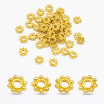 Намистини-Розділювачі Сплав Квітка, Золото, 5х1.5мм, Отвір 1мм, (УТ100007499)