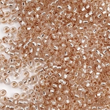 Бісер 78211 Чеський Preciosa 10/0, Прозорий зі срібною смугою TSL, Коричневий, Круглий, (УТ100008853)