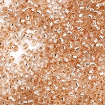 Бисер 78285 Чешский Preciosa 10/0, Прозрачный с серебряной полосой TSL, Коричневый, Круглый, (УТ100008860)