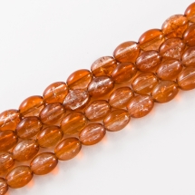 Бусины "Битое Стекло" Двухцветные, Овальные, Цвет: Коричнево-синий A57, Размер: 8х6мм, Отверстие 1.5мм, около 95шт/76см/нить, (УТ100008556)