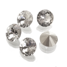 Стразы Стеклянные Конус, Класс А, Покрытие Меди сзади, Цвет: Кристалл, Размер: 10х7мм, (УТ100008619)