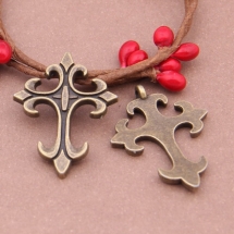 Кулон Крест, Металл, Цвет: Бронза, Размер: 33x25мм, (УТ100008763)