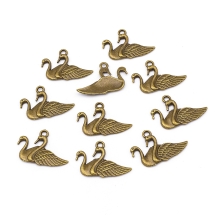 Кулон Лебедь, Металл, Цвет: Бронза, Размер: 30х20мм, (УТ100008813)