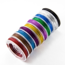 Шнур Пластиковый Плетеный 1.0мм/10м, Микс, 1мм, 10 катушек/набор, около 10м/катушка, (УТ100009826)