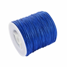 Шнур Декоративний Металізований Плетений, Колір: Синій, Розмір: Діаметр 1мм, (УТ100009829)