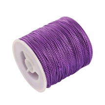 Шнур Декоративний Металізований Плетений, Колір: Фіолетовий, Розмір: 1мм, (УТ100009832)