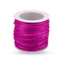 Шнур Нейлоновый Плетеный круглый, Цвет: Розовый, Толщина 2мм, около 10м/катушка, (УТ100009852)
