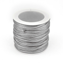 Шнур Нейлоновый Плетеный круглый, Цвет: Светло-серый, Толщина 2мм, около 10м/катушка, (УТ100009853)