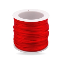Шнур Нейлоновый Плетеный круглый, Цвет: Красный, Толщина 2мм, около 10м/катушка, (УТ100009856)