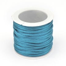 Шнур Нейлоновый Плетеный круглый, Цвет: Голубой, Толщина 2мм, около 10м/катушка, (УТ100009859)