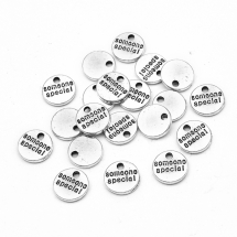 Кулон Круглый, Металл, Цвет: Античное Серебро, Размер: 10x1.5мм, Отверстие 1.5мм, (УТ100008884)