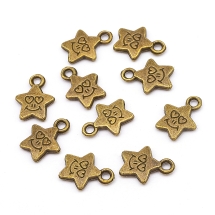 Кулон Звезда, Металл, Цвет: Бронза, Размер: 14x11мм, (УТ100008738)