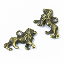 Кулон Лев, Металл, Цвет: Бронза, Размер: 21х13.5х4мм, Отверстие 2мм, (УТ100008951)