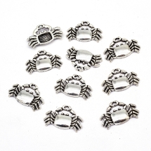 Кулон Краб, Металл, Цвет: Античное Серебро, Размер: 23х14х2.5мм, Отверстие 1.5мм, (УТ100008954)