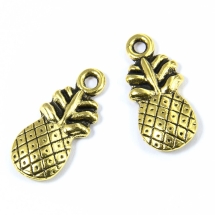 Кулон Ананас, Металл, Цвет: Античное Золото, Размер: 19.5х9х3мм, Отверстие 1.5мм, (УТ100008674)