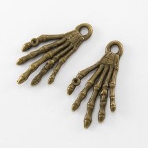 Кулон Рука Скелета, Металл, Цвет: Бронза, Размер: 36x20мм, (УТ100008731)