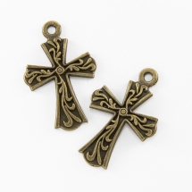 Кулон Крест, Металл, Цвет: Бронза, Размер: 40x25мм, (УТ100008762)