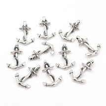Кулон Якорь, Металл, Цвет: Античное Серебро, Размер: 28x19x5мм, Отверстие 2мм, (УТ100008787)