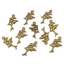 Кулон Дельфин, Металл, Цвет: Бронза, Размер: 26х17мм, (УТ100008816)