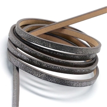 Шнур Искусственная Кожа, Цвет: Серый, Размер: 5х2мм, около 1.2м/шт, (УТ100009073)