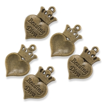 Кулон Сердце Металл, Цвет: Бронза, Размер: 23х16мм, (УТ100008801)