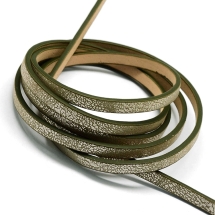 Шнур Искусственная Кожа, Цвет: Оливковый, Размер: 5х2мм, около 1.2м/шт, (УТ100009074)