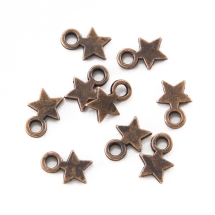 Кулон Звезда, Металл, Цвет: Медь, Размер: 10х8x2мм, Отверстие 2.5мм, (УТ100008742)