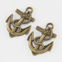 Кулон Якорь, Металл, Цвет: Бронза, Размер: 41x30мм, (УТ100008781)