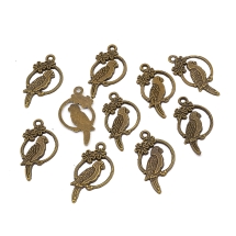 Кулон Попугай, Металл, Цвет: Бронза, Размер: 28x15мм, (УТ100008826)