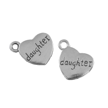 Кулон DAUGHTER Металл, Цвет: Античное Серебро, Размер: 18x15x3мм, Отверстие 3мм, (УТ100008848)