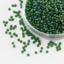 Бисер 51120 Чешский Preciosa 10/0, Матовый Окраска из Середины CTCM, Зеленый, Круглый, (УТ100010330)