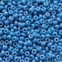 Бисер 64080 Чешский Preciosa 10/0, Непрозрачный Радужный OL, Голубой, Круглый, (УТ100010340)