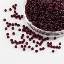 Бисер 90120 Чешский Preciosa 10/0, Прозрачный матовый TM, Красный, Круглый, (УТ100010341)