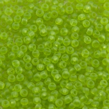 Бисер 50220 Чешский Preciosa 10/0, Прозрачный матовый TM, Салатовый, Круглый, (УТ100010538)