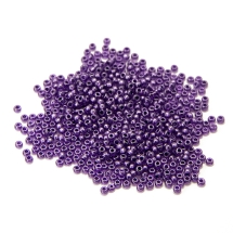 Бисер 18928 Чешский Preciosa 10/0, Прозрачный с серебряной полосой TSL, Сиреневый, Круглый, (УТ100010678)